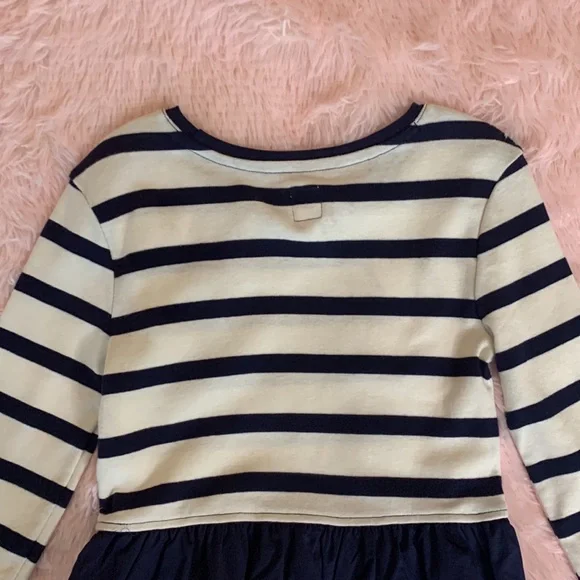 🍁 3/$15 NEW NWT Gap Kids Navy Blue Half Stripped Knit Dress Size Small (6/7) - Picture 17 of 17
